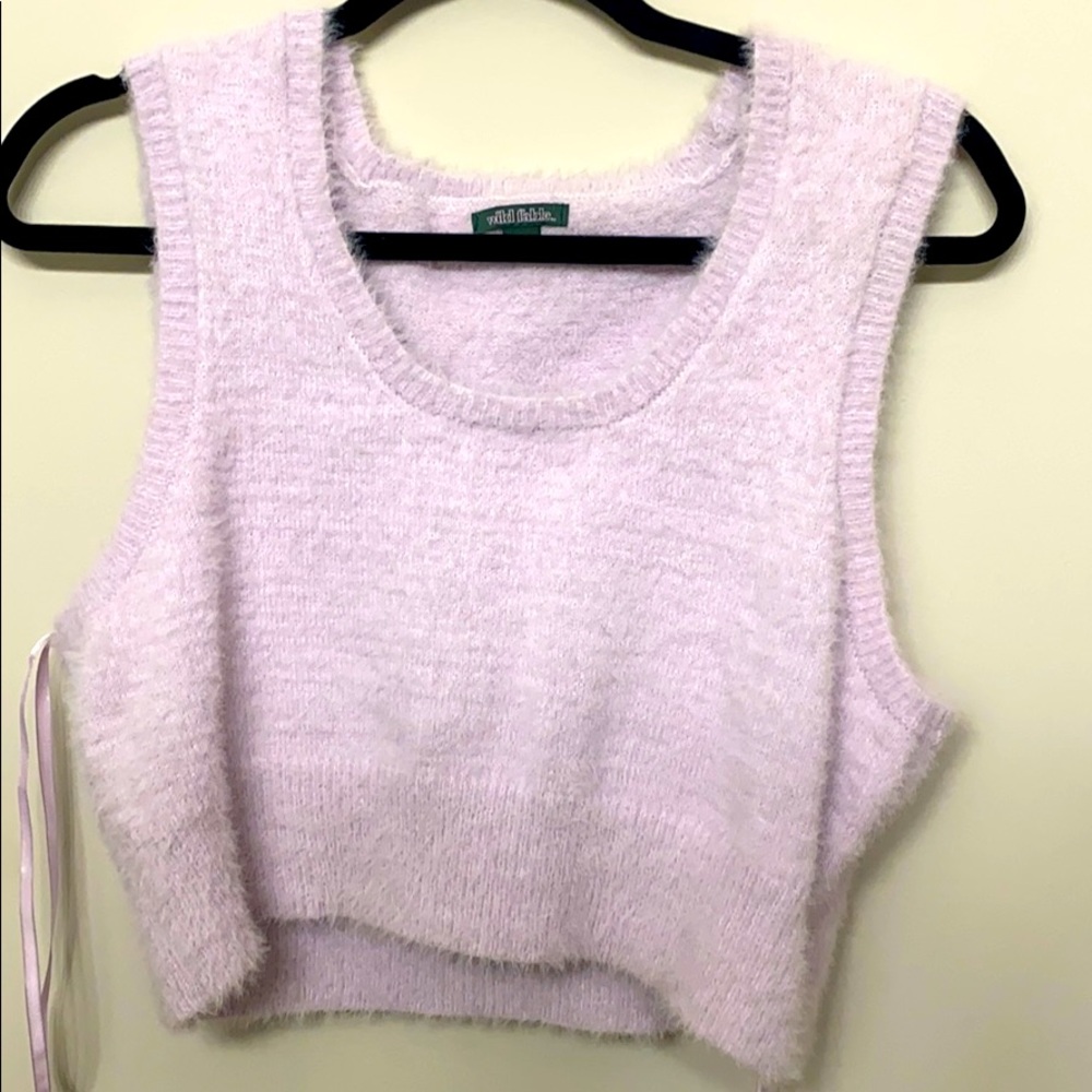 Lavender knitwear crop top/vest